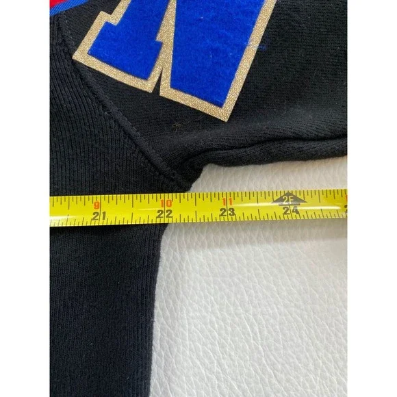 Champion Reverse Weave Black Hoodie Men's Small Sweatshirt Spell Out Logo - Picture 8 of 9